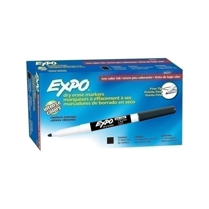 Expo W/B Marker Fine Blk Bx12