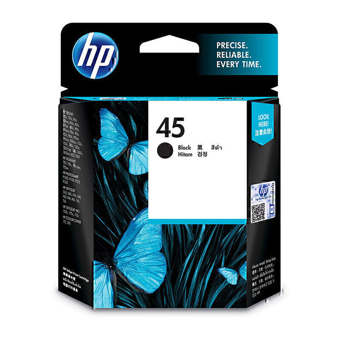 HP #45 Black Ink Cart 51645AA