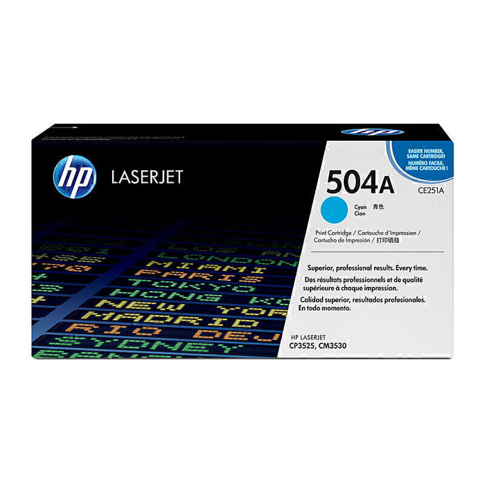 HP #504A Cyan Toner CE251A