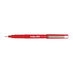 Artline 200 Fline Pen Red Bx12