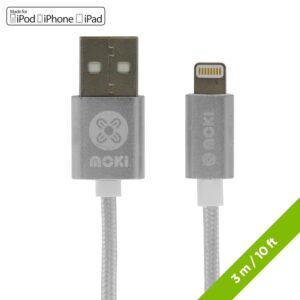 Moki Lightning Cable 3M Silver